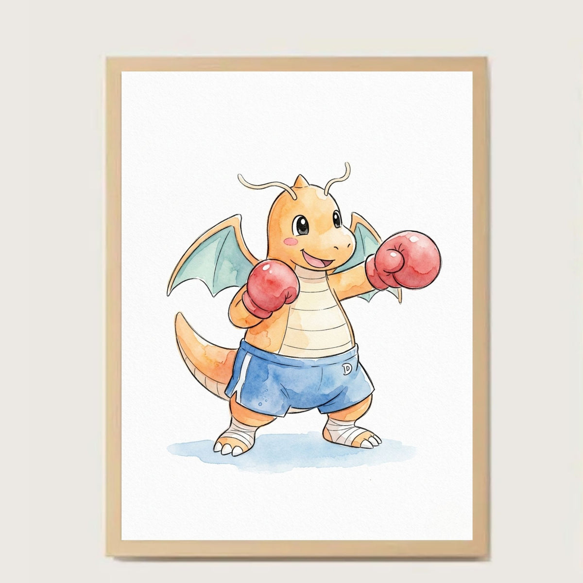 Cuadro Dragonite boxeando