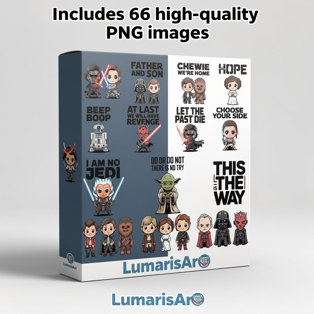 Star War 66 Ilustraciones Digital PNG| Clipart | Sticker