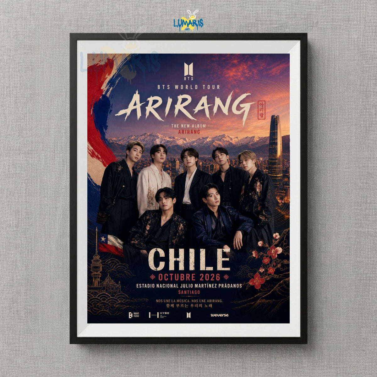 Cuadro BTS Arirang Chile