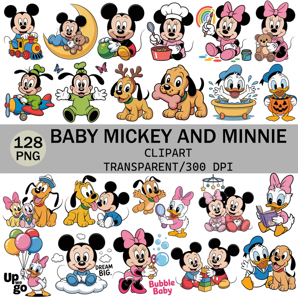Baby mouse 128 Ilustraciones Digital PNG| Clipart | Sticker