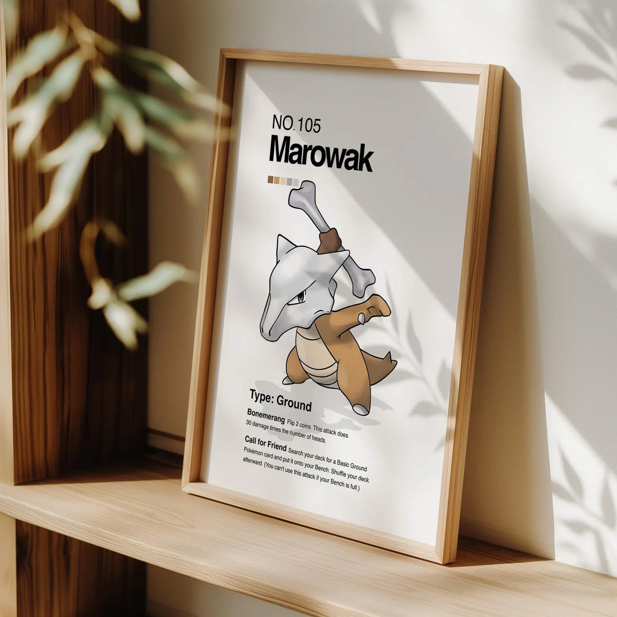 Cuadro Enmarcado Pokebreak| 105 Marowak Wall Art