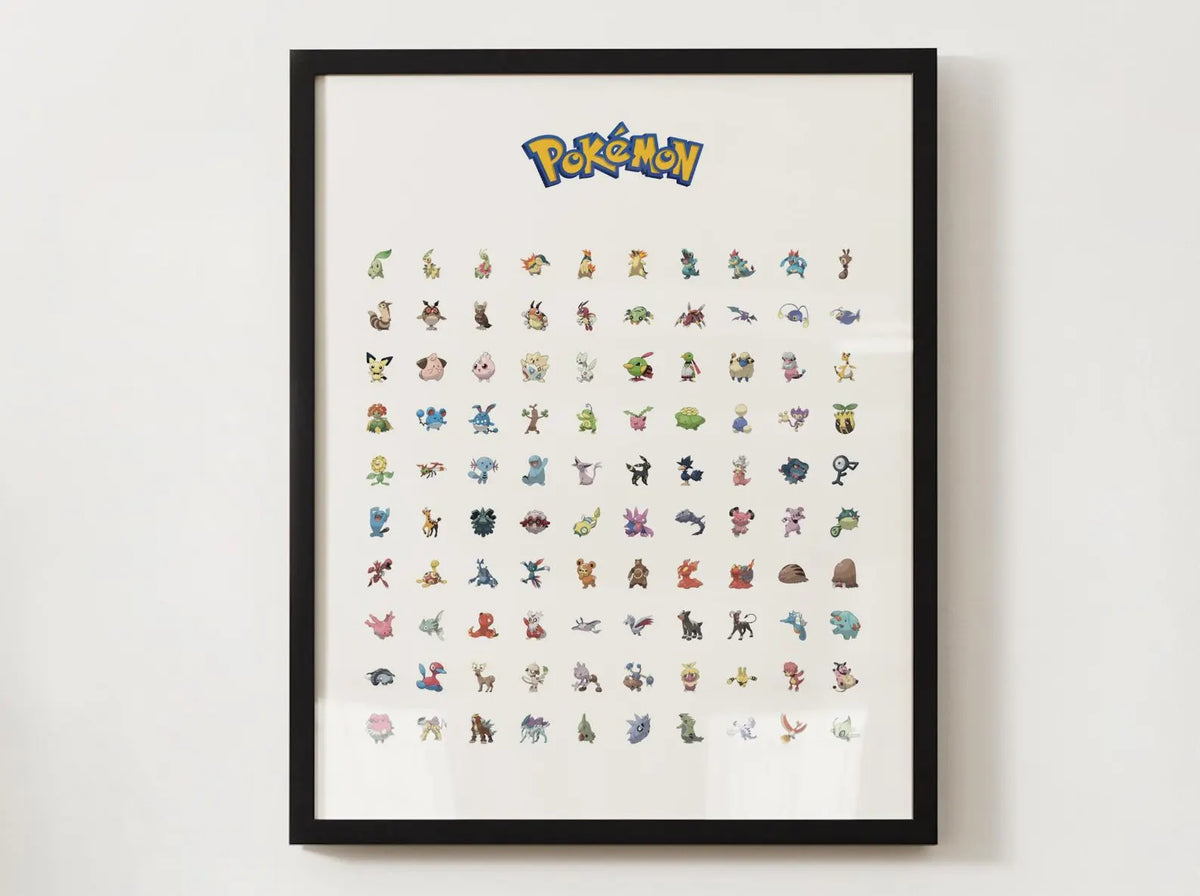 Cuadro Enmarcado Pokebreak| Poke 2° Generación