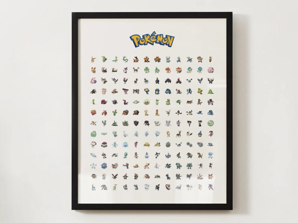 Cuadro Enmarcado Pokebreak| Poke 5° Generación