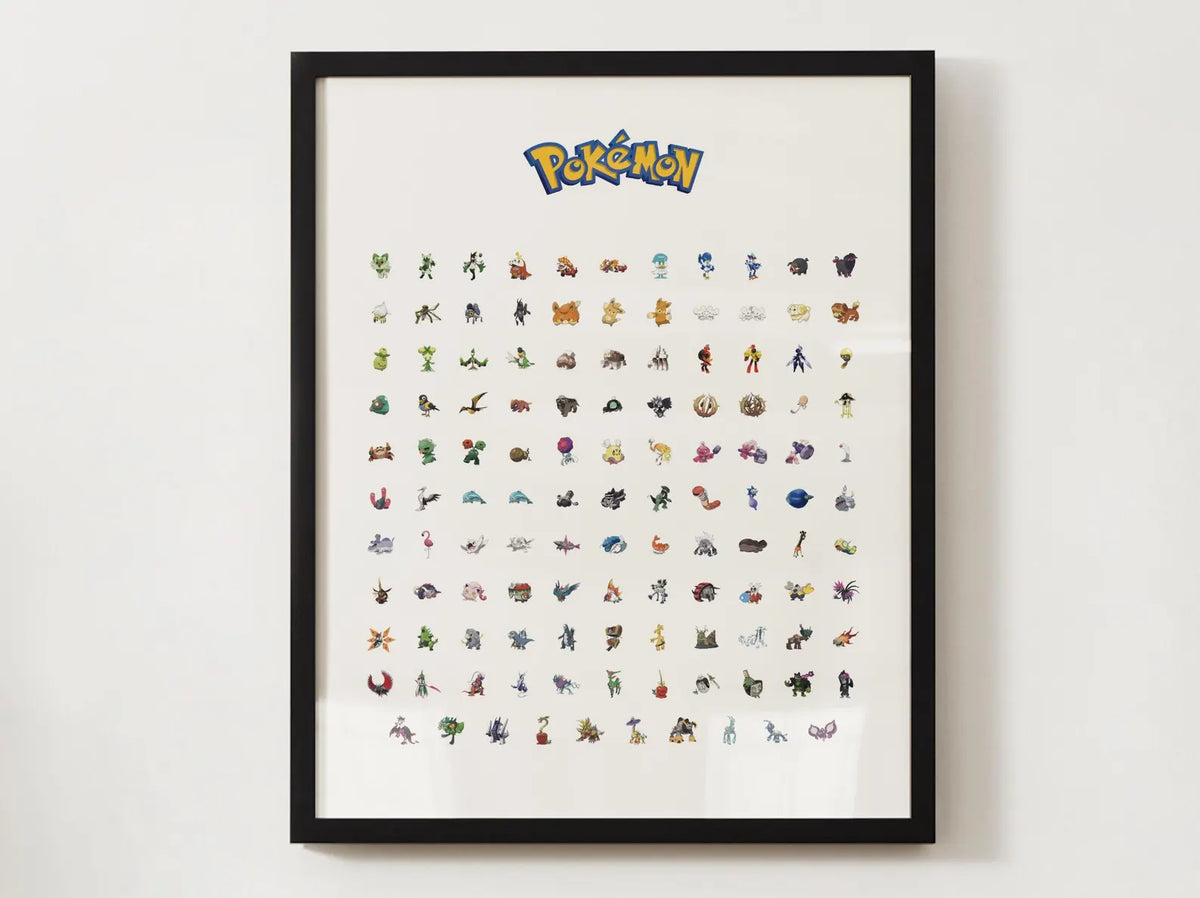 Cuadro Enmarcado Pokebreak| Poke 9° Generación