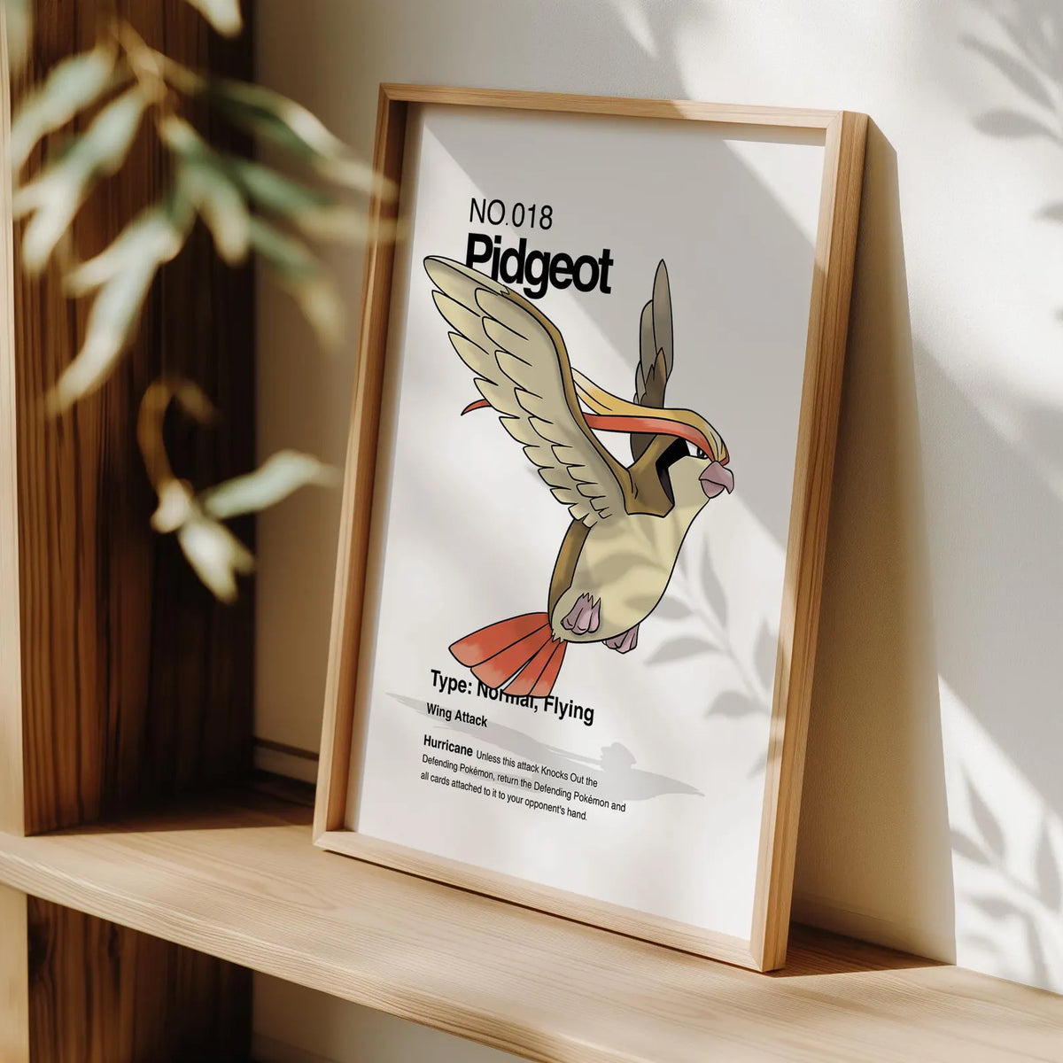 Cuadro Enmarcado Pokebreak| 018 Pidgeot Wall Art