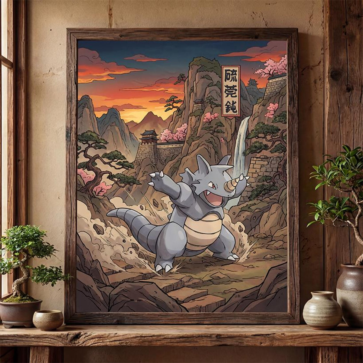 Cuadro Enmarcado Pokebreak| Rhydon Fan Art