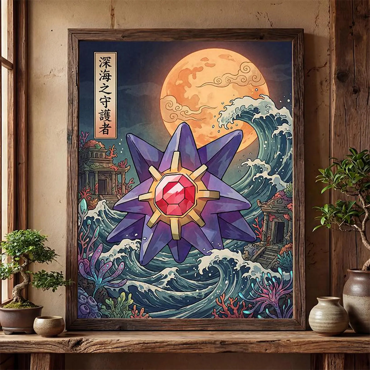 Cuadro Enmarcado Pokebreak| Starmie Fan Art
