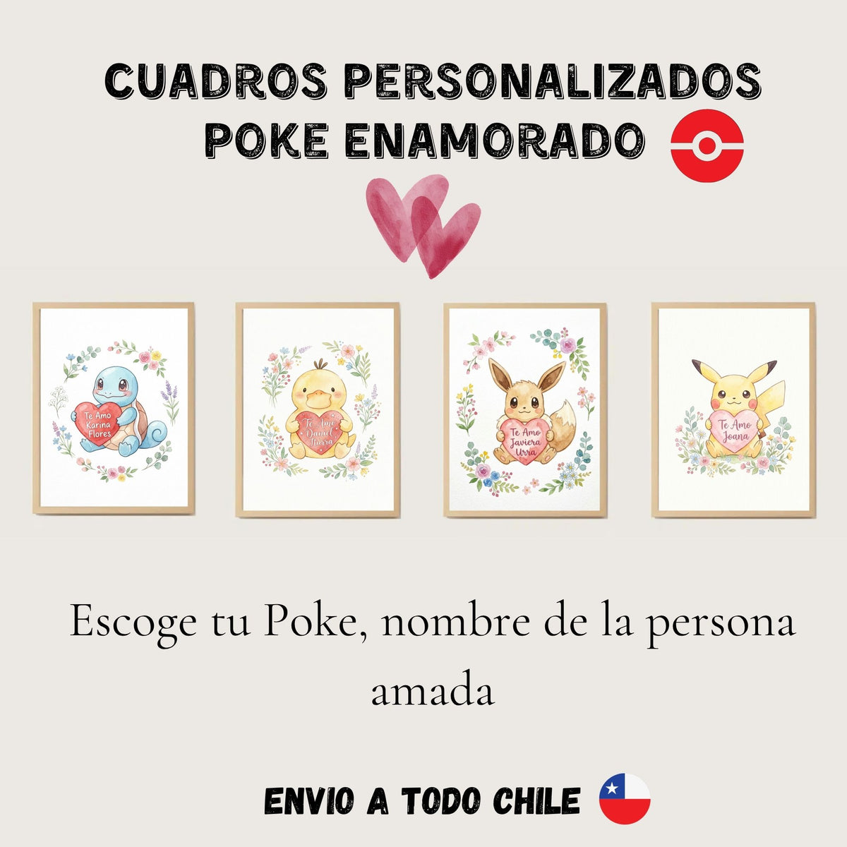 Personalizados - Enamorados Pokes