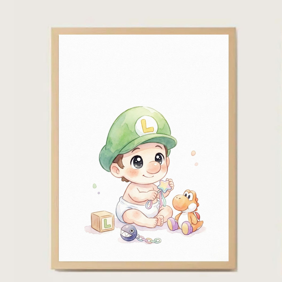 Cuadro Baby Luigi Jugando