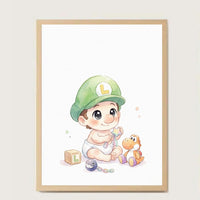 Cuadros decorativos Baby Mario & Luigui (5 Designs)