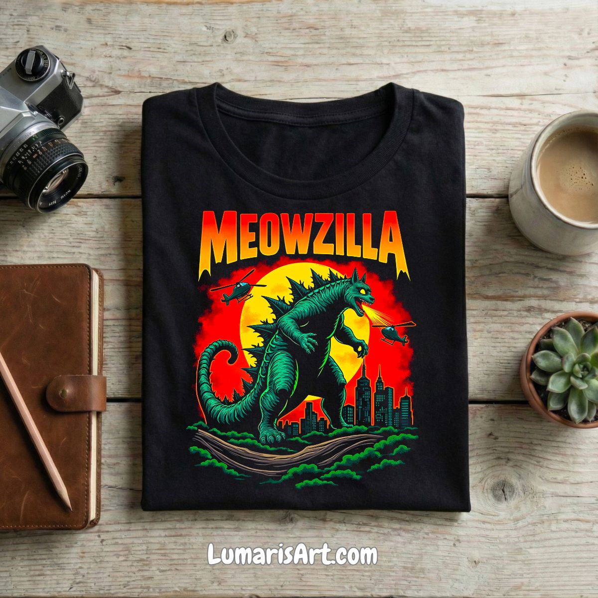 Polera Unisex | Semitono | Design Meowzilla
