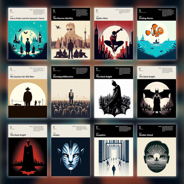 Cuadro Personalizado Minimalista Pelicula y Series