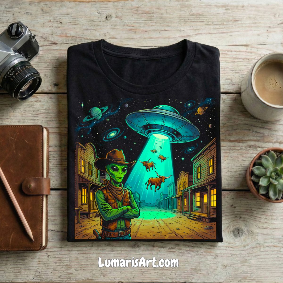 Polera Unisex | Semitono | Design Urban Alien abduction