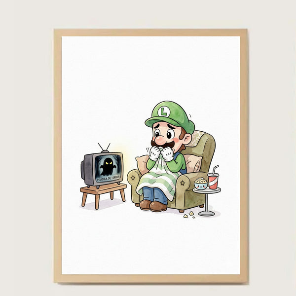 Cuadro Luigi Asustado