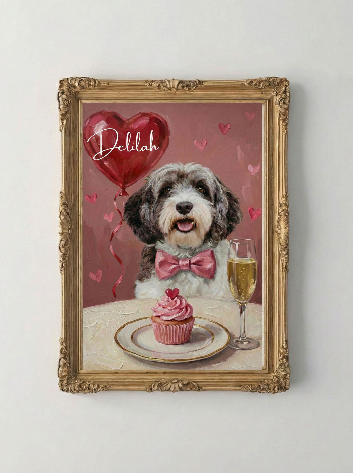 Retrato Digital Personalizado de tu Mascota  - Especial Dia San Valentin Day Retrato