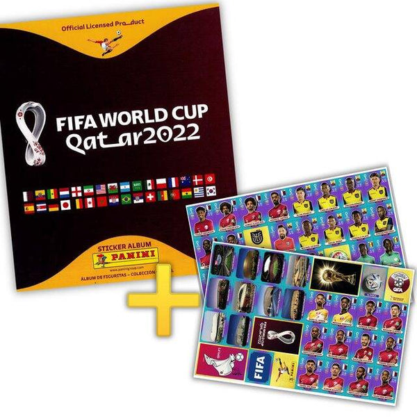 ÁLBUM Copa Mundial 2022 Qatar [ Panini ]| Fondo Azul y Naranja,  Álbum + Set Láminas [Producto Digital]