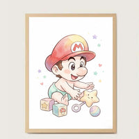 Cuadros decorativos Baby Mario & Luigui (5 Designs)