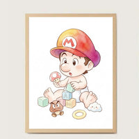 Cuadros decorativos Baby Mario & Luigui (5 Designs)