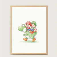 Cuadros decorativos Baby Mario & Luigui (5 Designs)