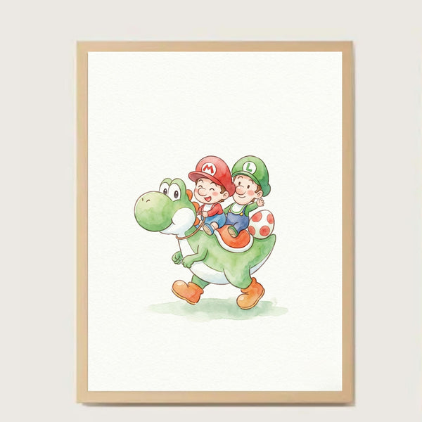Cuadro Yoshi & mini Mario
