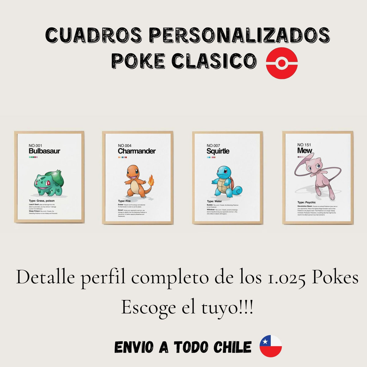 Personalizados - Clasico Pokes
