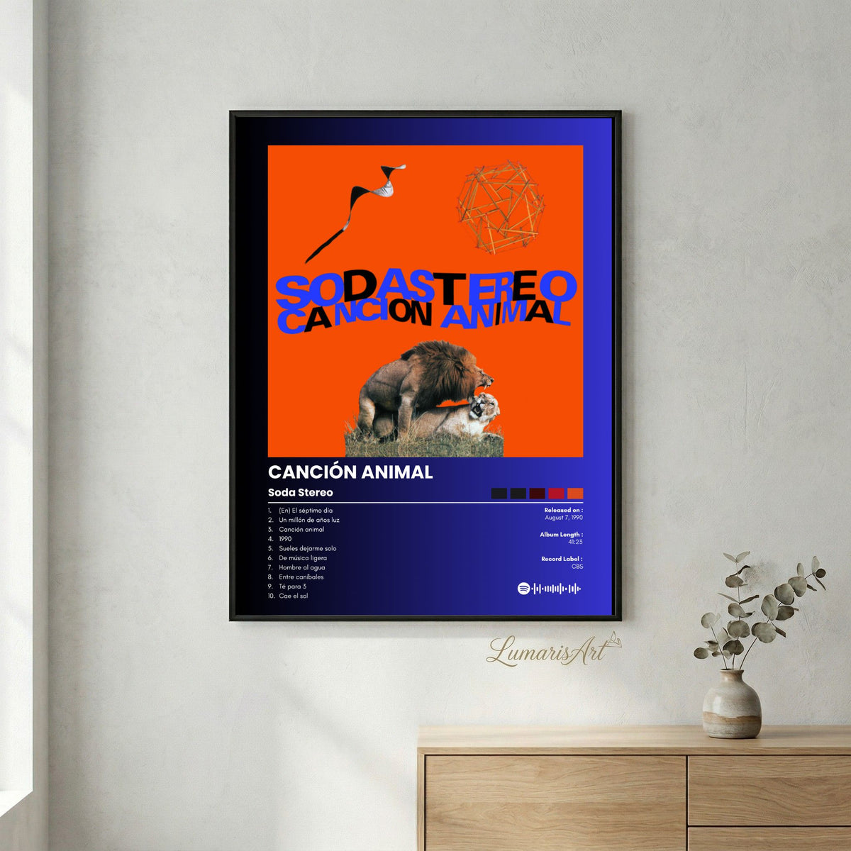 Cuadro Album Soda Stereo- Canción Animal