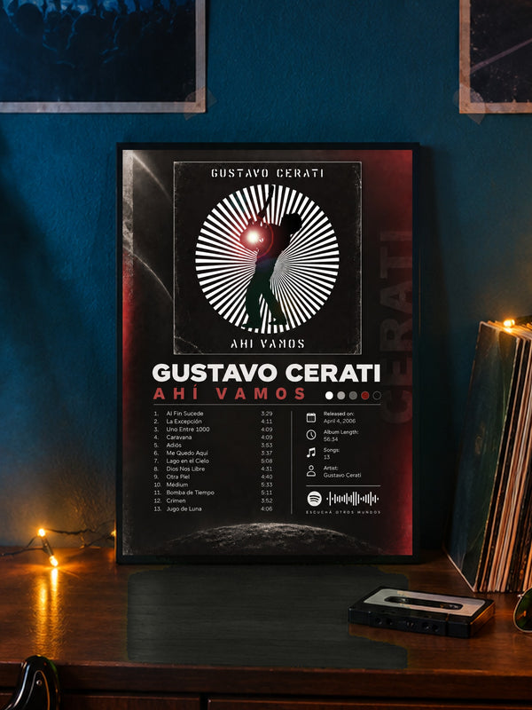 Cuadro Spotify Gustavo Cerati Ahí Vamos