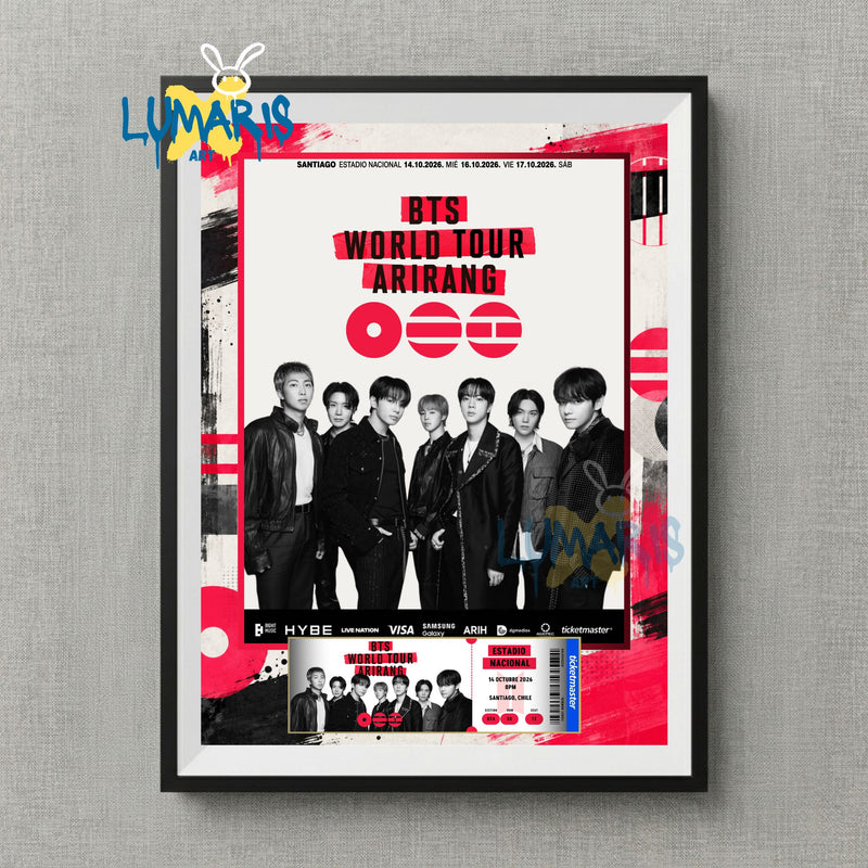 Cuadro BTS Concierto Ticket Chile