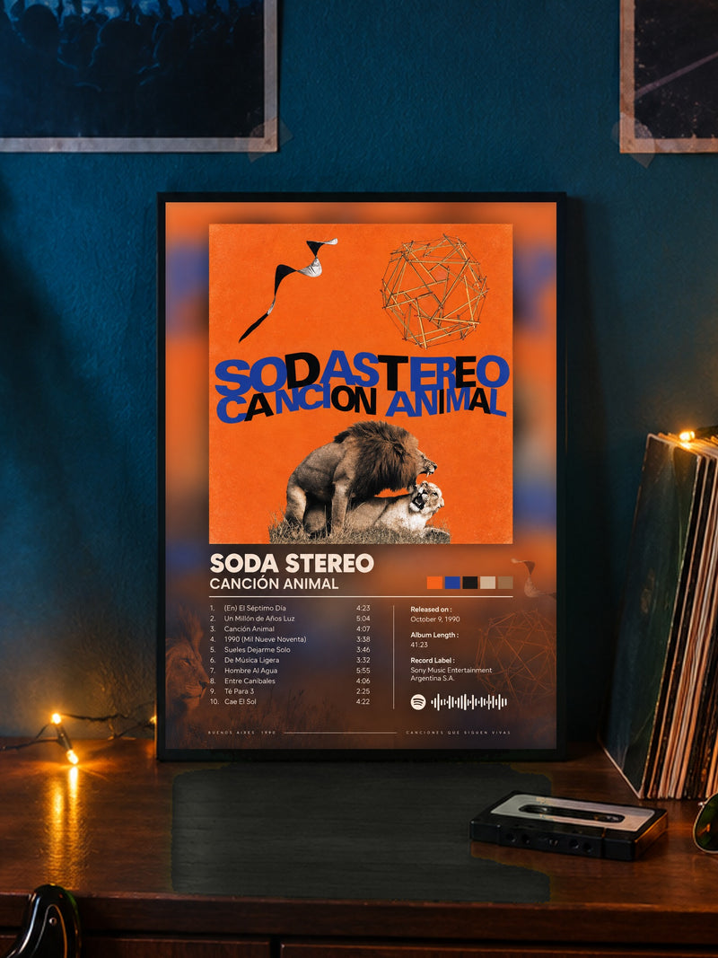 Cuadro Spotify Soda Stereo - Canción Animal