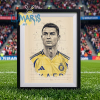 Cuadro Decorativo Arte Cristiano Ronaldo