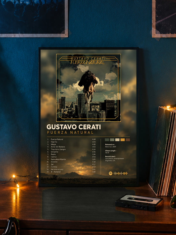 Cuadro Spotify Gustavo Cerati Fuerza Natural