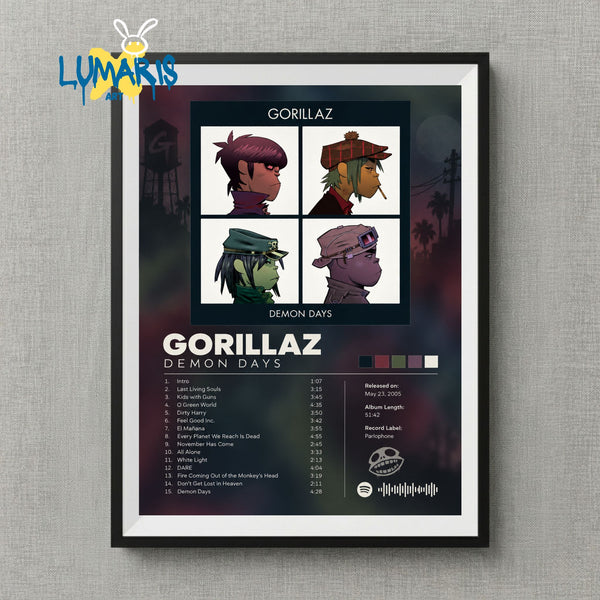 Cuadro Spotify Gorillaz - Demon Days