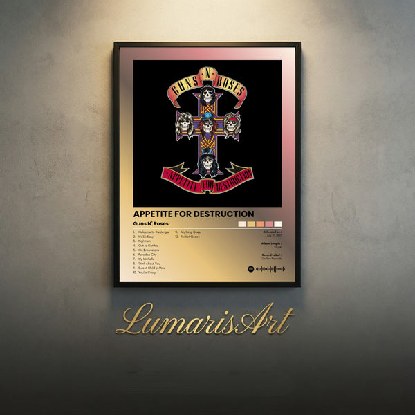 Cuadro Album Guns N' Roses- Appetite for Destruction