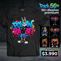 Halftone Cartoon +50 diseños Digital PNG / Estampar tus Poleras DTF-DTG-Serigrafía