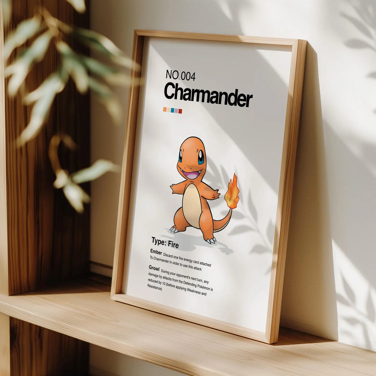 Cuadro Enmarcado Pokebreak| 004 Charmander Wall Art
