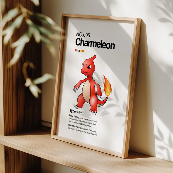 Cuadro Enmarcado Pokebreak| 005 Charmeleon Wall Art