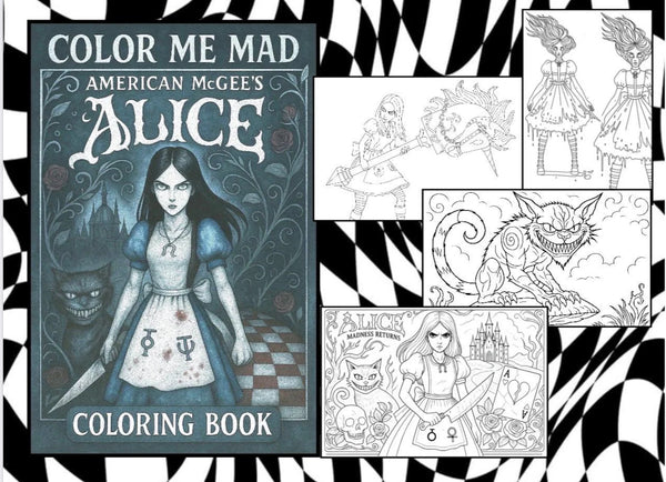 Libro para Colorear | PDF Digital para Imprimir | Alice Madness 20 Páginas
