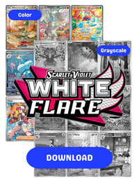 Scarlet & Violet: White Flare Imprimible Master y Completo Set Binder Placeholders + Checklist (Descarga Digital)