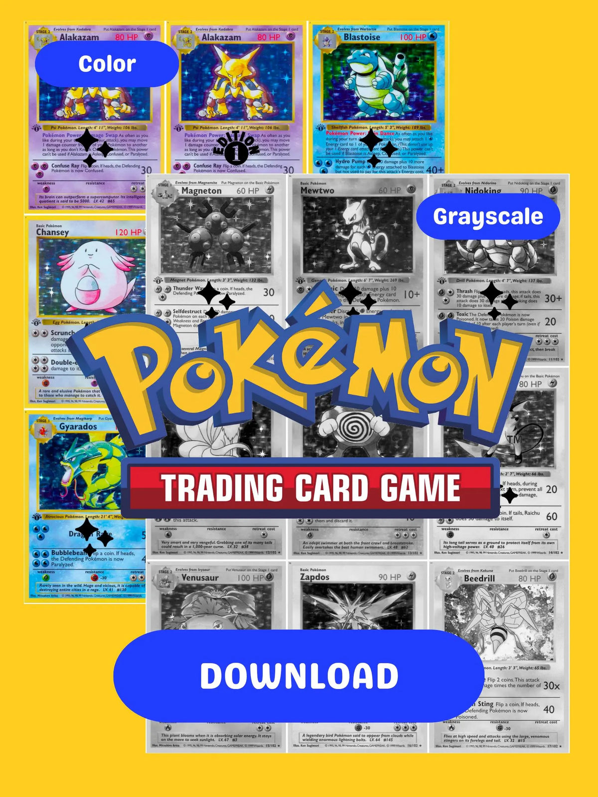 Base Set Imprimible Master y Completo Set Binder Placeholders + Checklist (Descarga Digital)