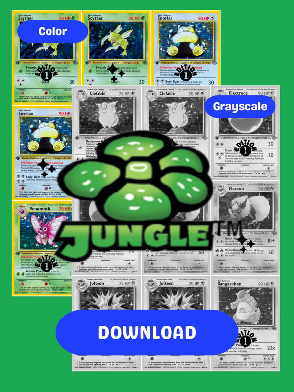 Base: Jungle Imprimible Master y Completo Set Binder Placeholders + Checklist (Descarga Digital)