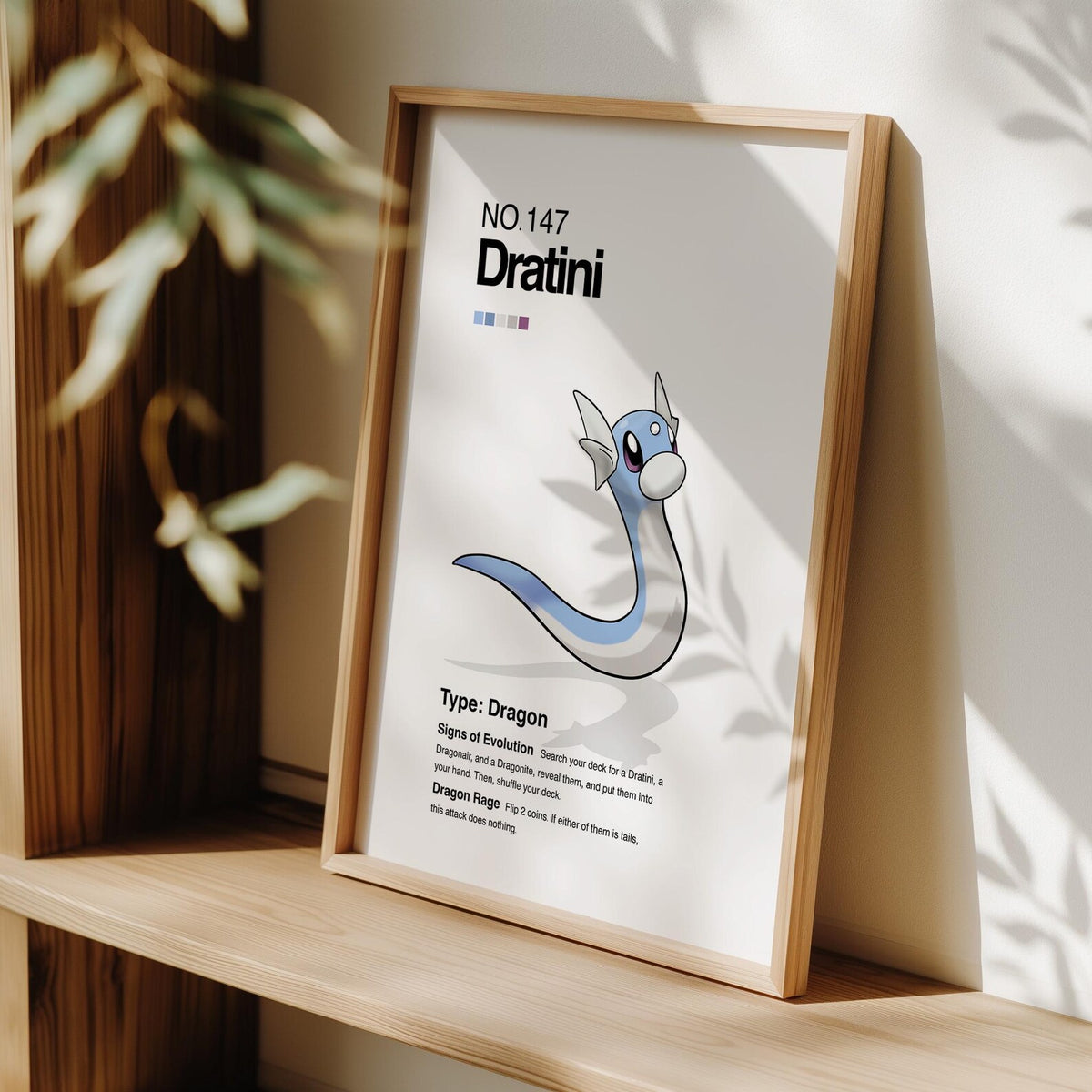 Cuadro Enmarcado Pokebreak| 147 Dratini Wall Art