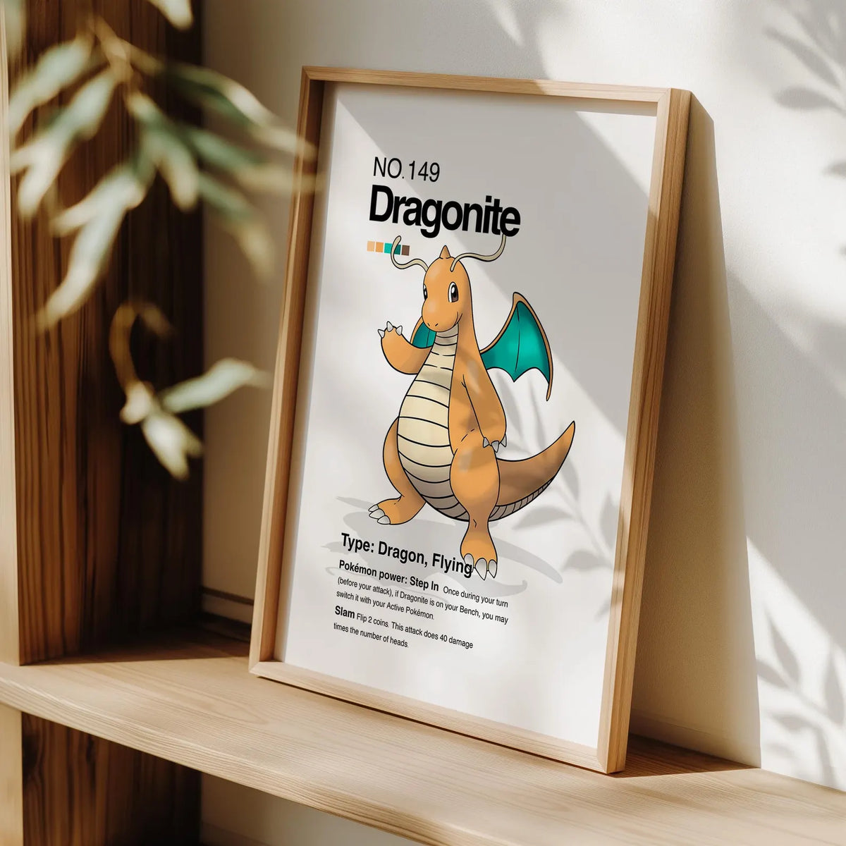 Cuadro Enmarcado Pokebreak| 149 Dragonite Wall Art