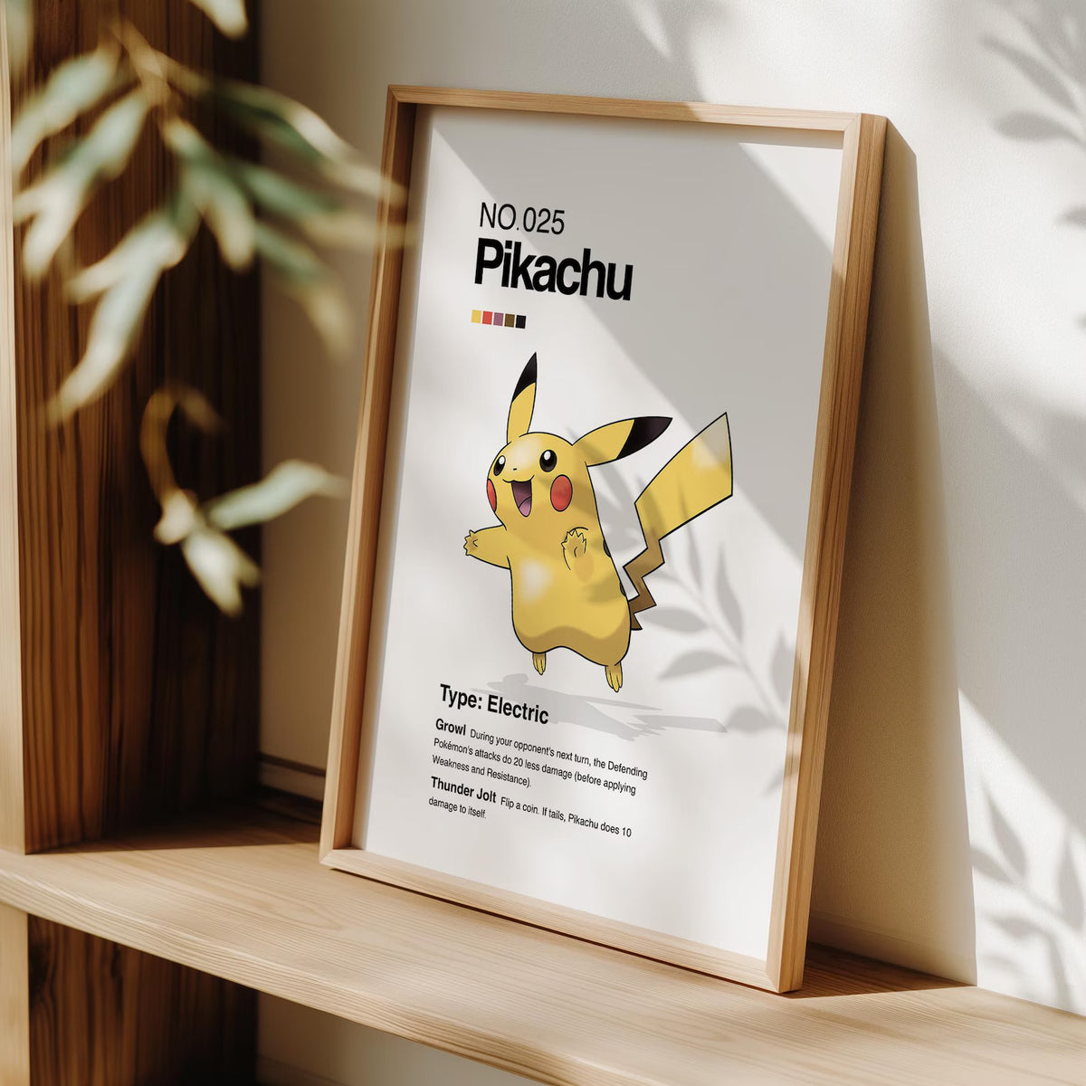 Cuadro Enmarcado Pokebreak| 025 Pikachu Wall Art