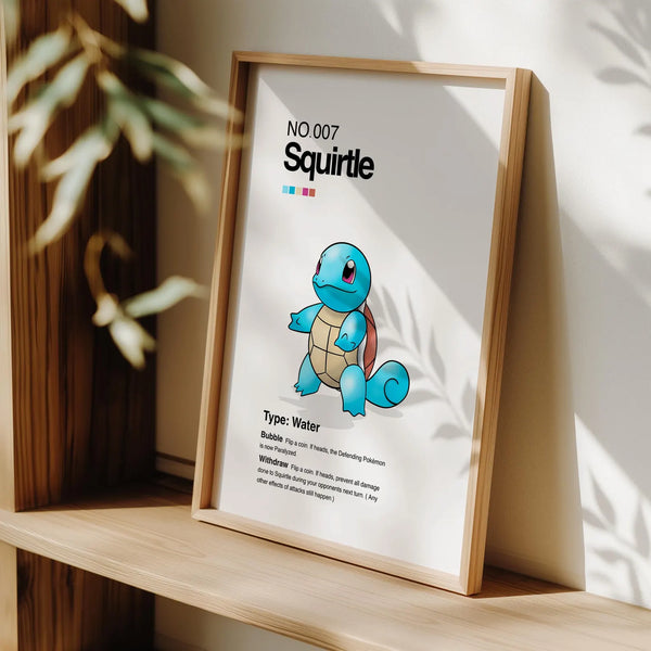 Cuadro Enmarcado Pokebreak| 007 Squirtle Wall Art