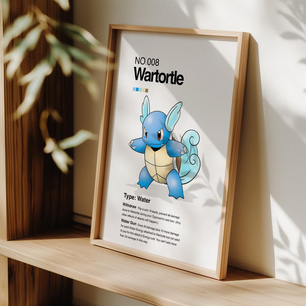 Cuadro Enmarcado Pokebreak| 008 Wartortle Wall Art