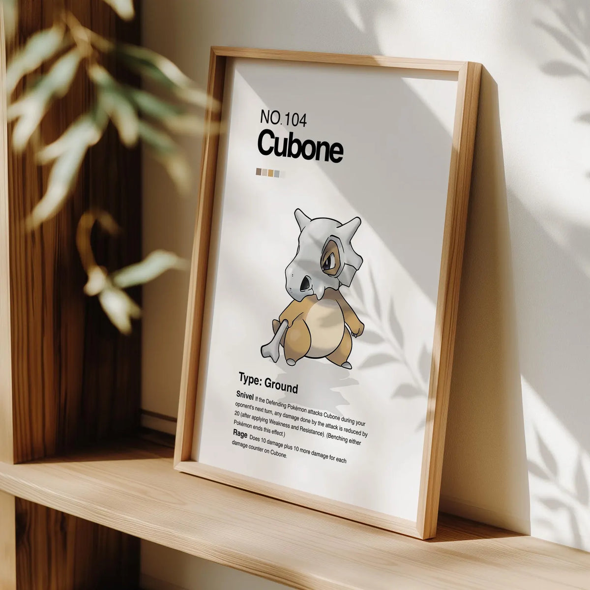 Cuadro Enmarcado Pokebreak| 104 Cubone Wall Art