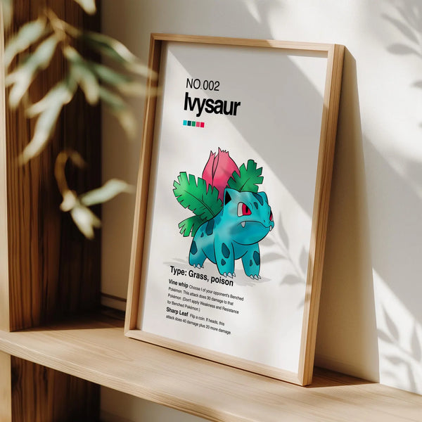 Cuadro Enmarcado Pokebreak| 002 Ivysaur Wall Art
