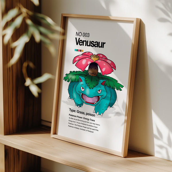 Cuadro Enmarcado Pokebreak| 003 Venusaur Wall Art