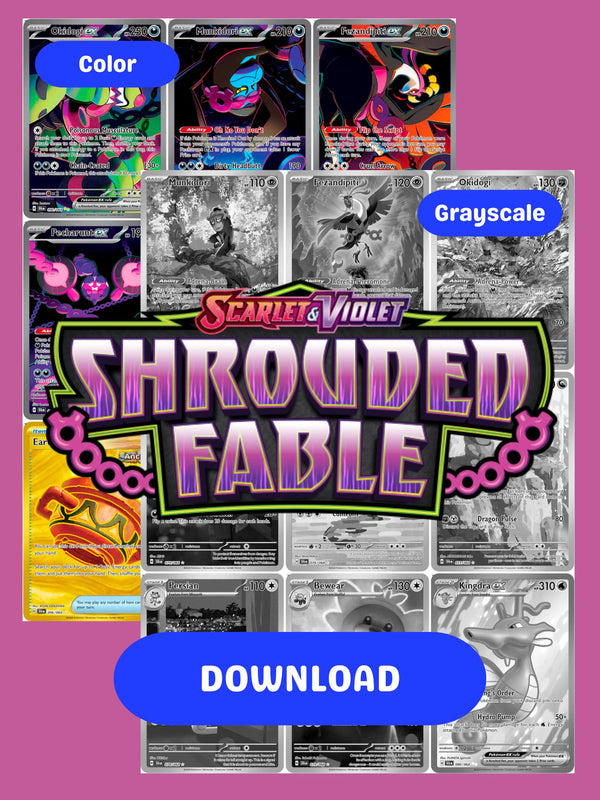 Scarlet & Violet: Shrouded Fable Imprimible Master and Completo Set Binder Placeholders + Checklist (Descarga Digital)