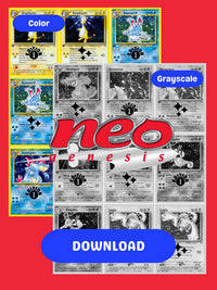 Neo: Genesis Imprimible Master y Completo Set Binder Placeholders + Checklist (Descarga Digital)